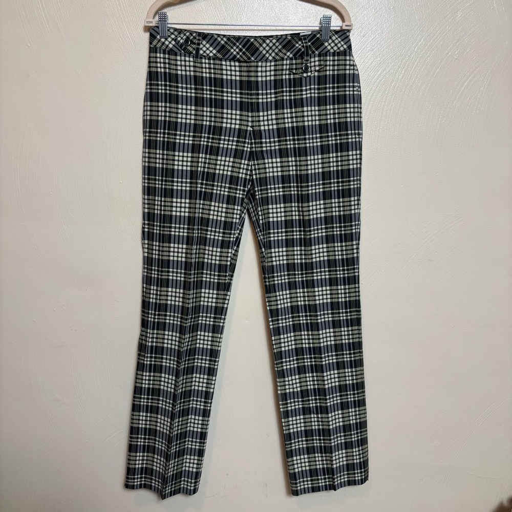Bobby Jones Black & White Plaid Straight Leg Pants